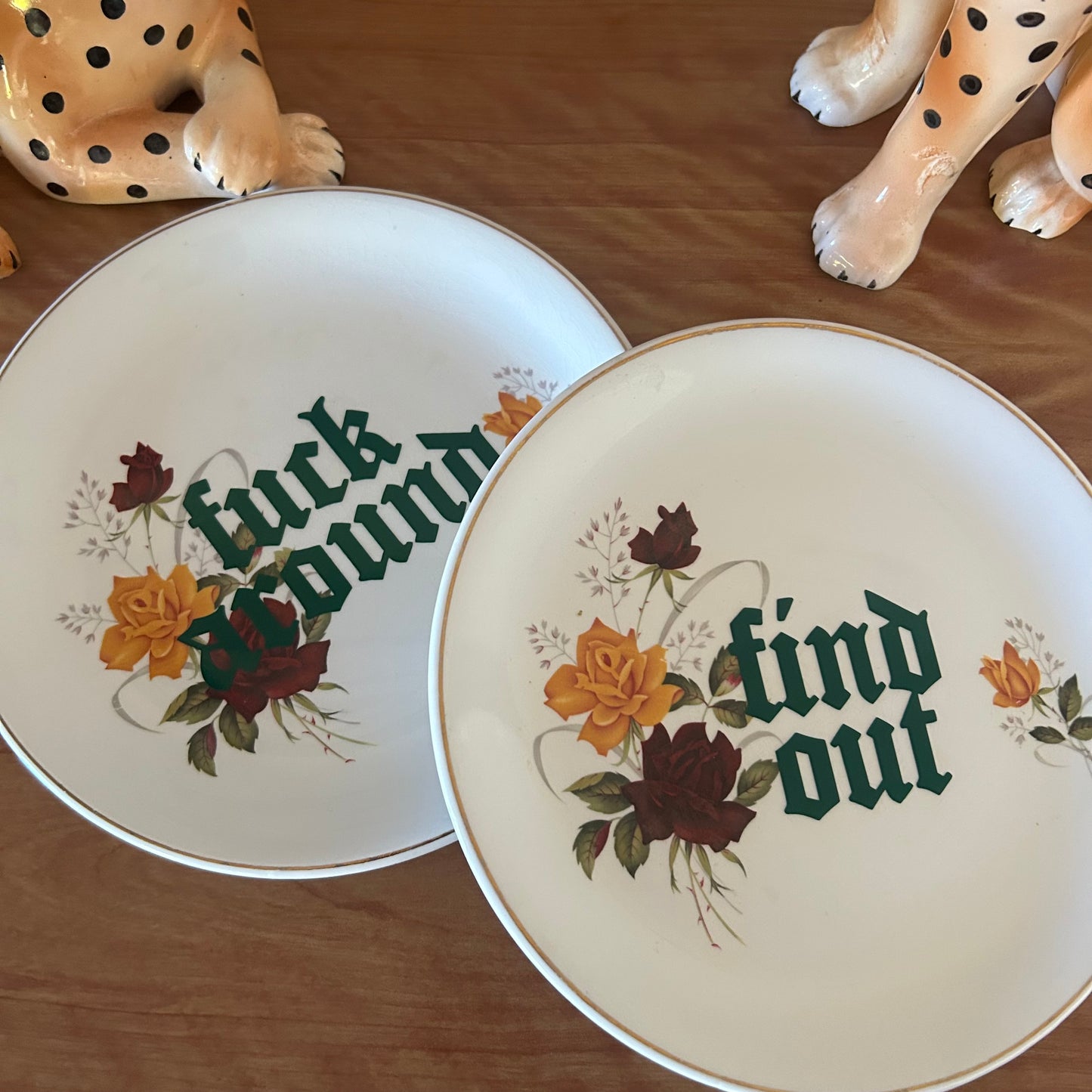 Fuck Around Find Out - Vintage Plate Set