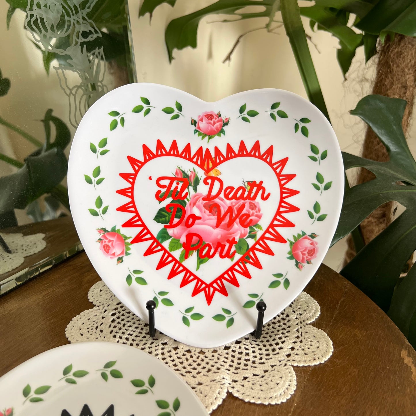 ‘Til Death do us part - Decorative Heart Shaped Plate