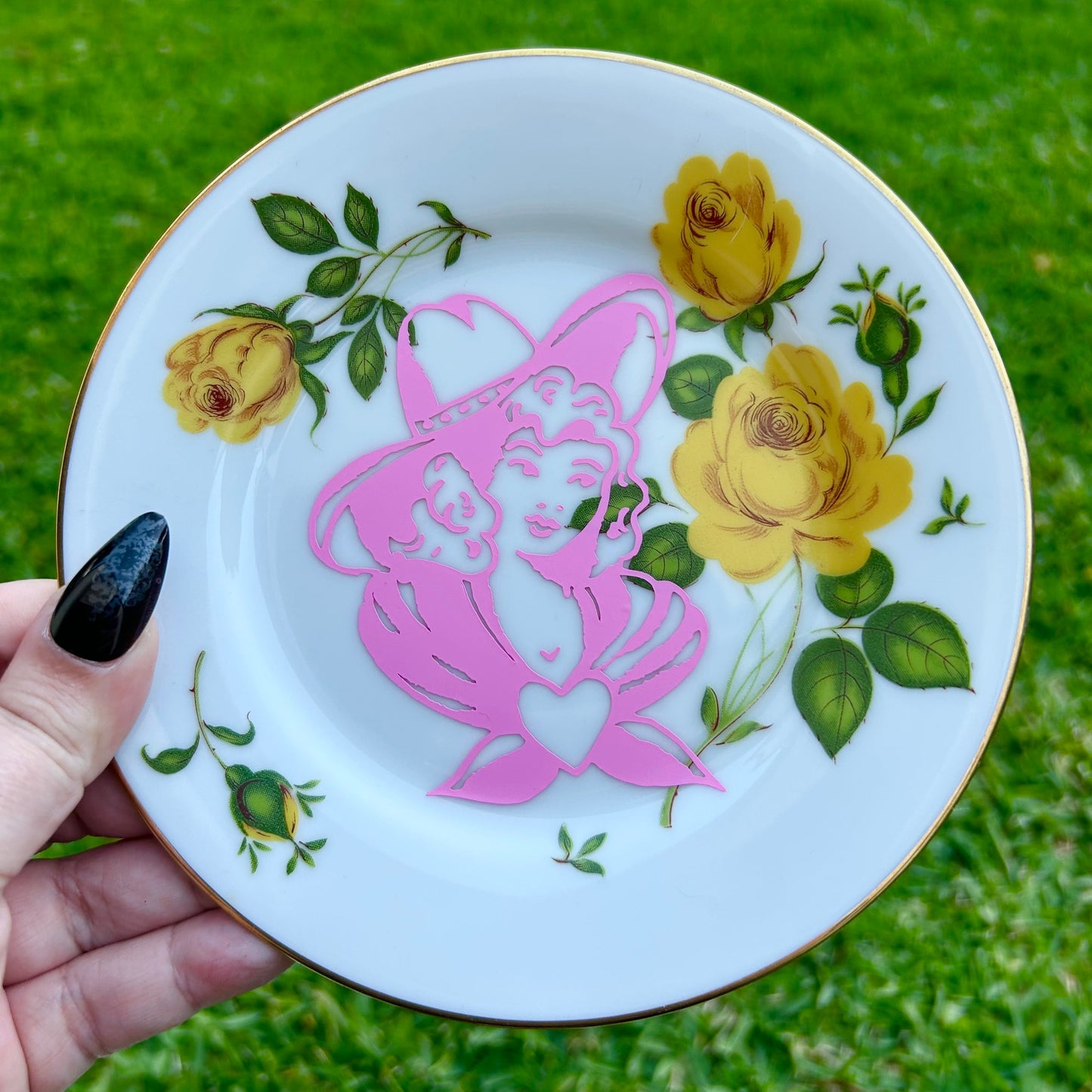 Pink Cowgirl - Vintage Plate