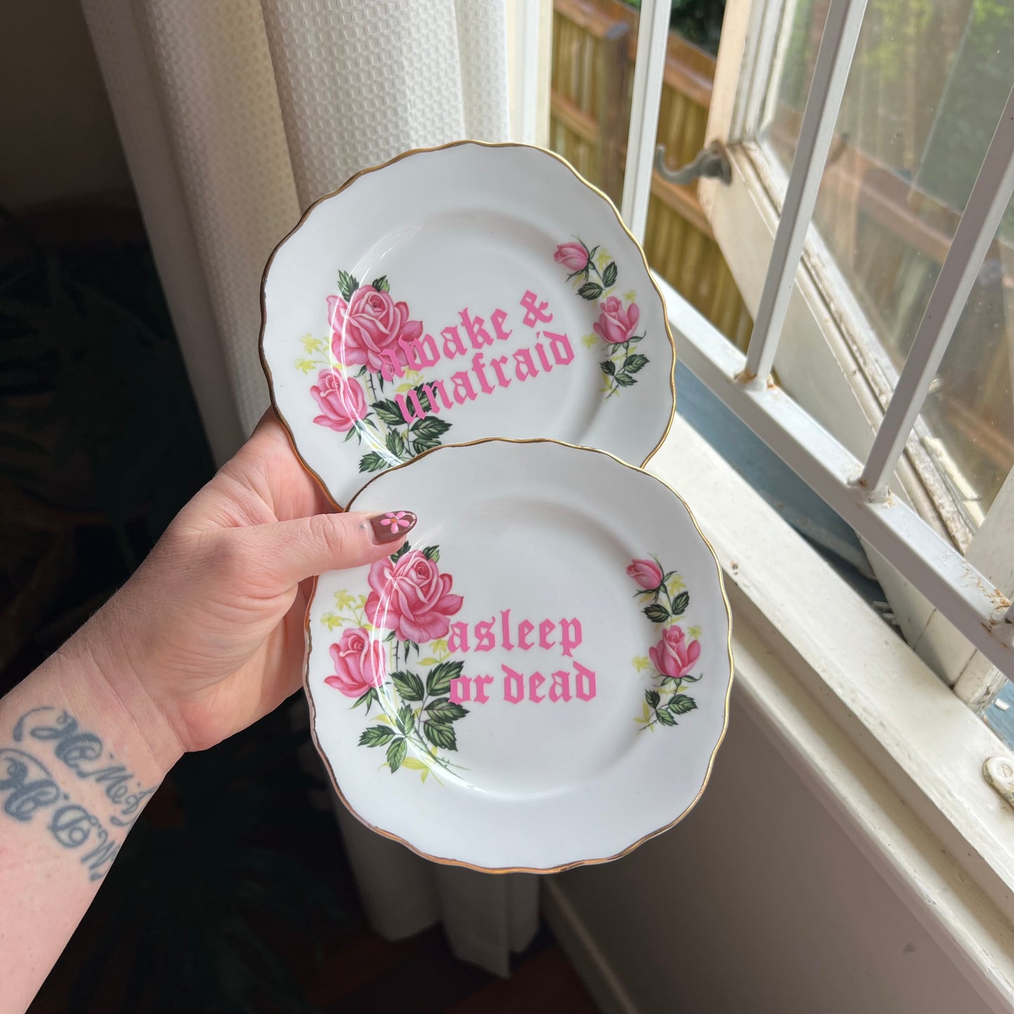 Awake & Unafraid - Vintage Plate Set