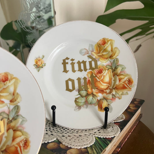 Fuck Around & Find Out Vintage Decorative Plate Set