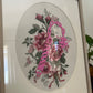 Pink Flail - Vintage Framed Cross Stitch