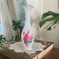 Swallow Tattoo - Vintage Floral Glass Vase