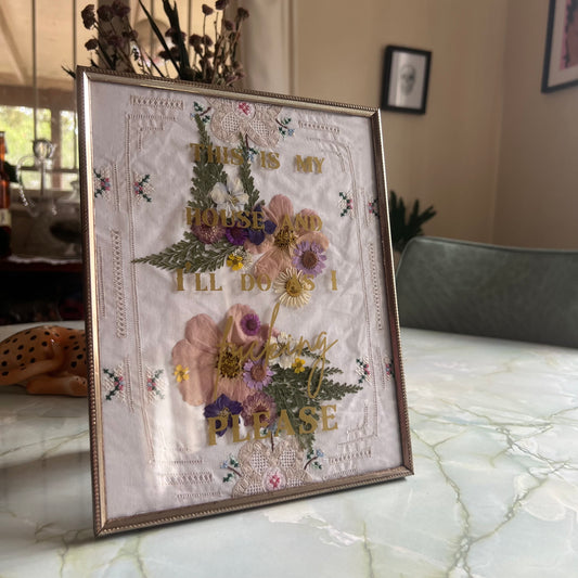 This Is My House - Framed Vintage Artwork
