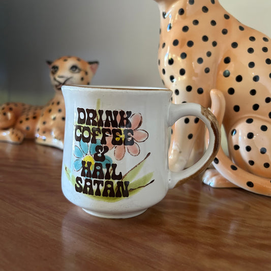 Drink Coffee & Hail Satan - Vintage Mug