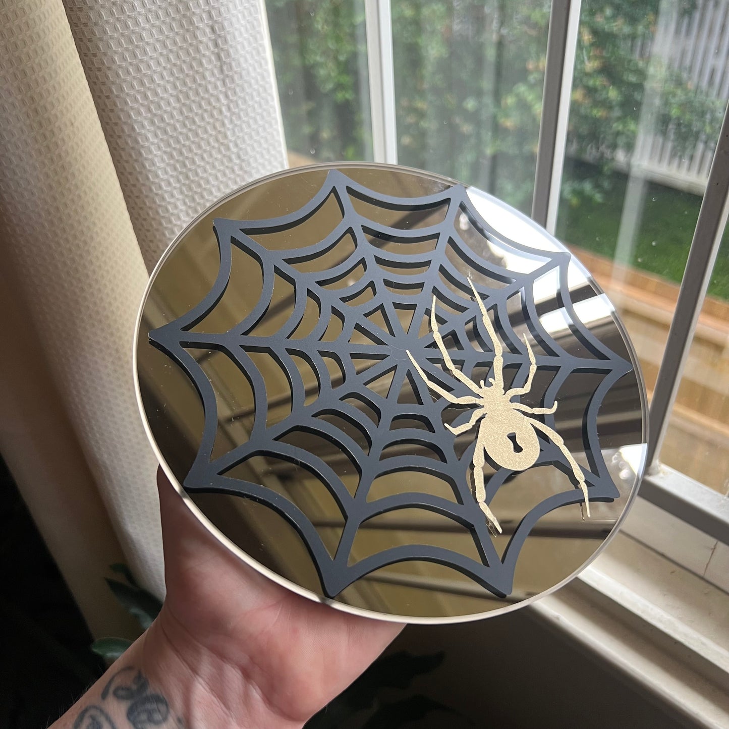 Spider Web Round Mirror