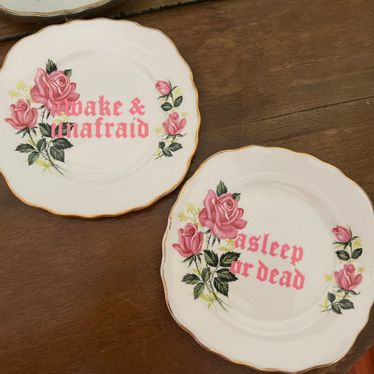 Awake & Unafraid - Vintage Plate Set