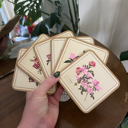 Merci Pour Le Venin - Set Of 6 Vintage Coasters