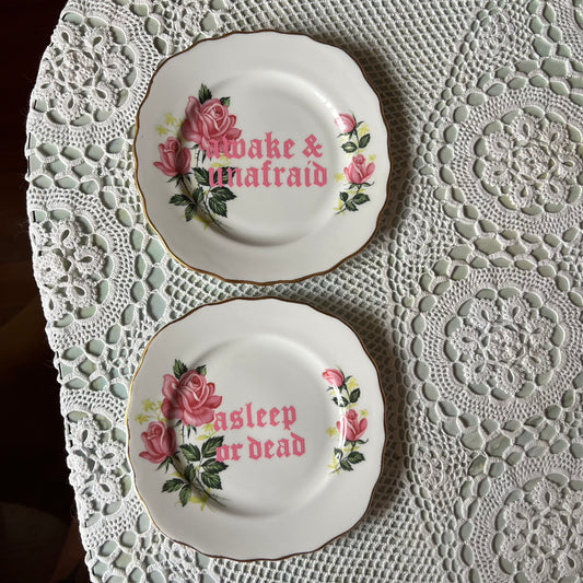 Awake & Unafraid - Vintage Plate Set