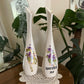 Flail / Worship Me - Vintage Floral Ceramic Long Stemmed Vases