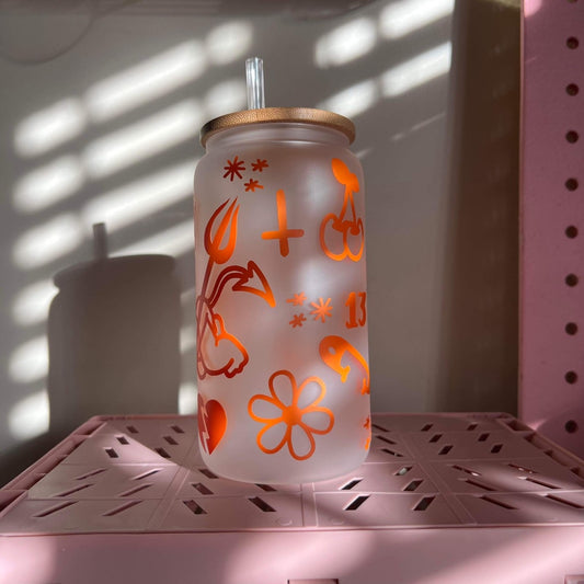 Lil Devil Drinking Tumbler - Orange