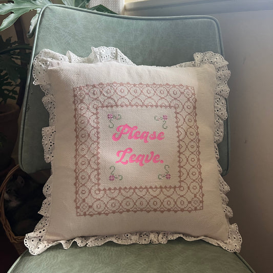 Please Leave Vintage Cushion