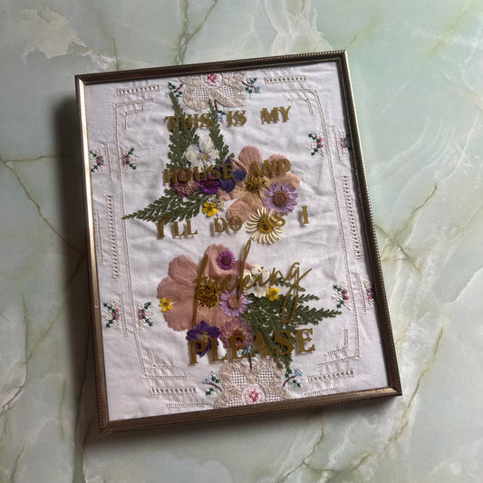 This Is My House - Framed Vintage Artwork