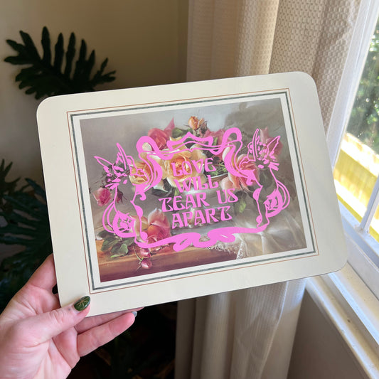 Love Will Tear Us Apart - Upcycled Floral Placemats