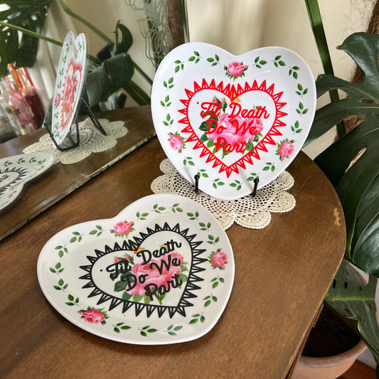 ‘Til Death do us part - Decorative Heart Shaped Plate
