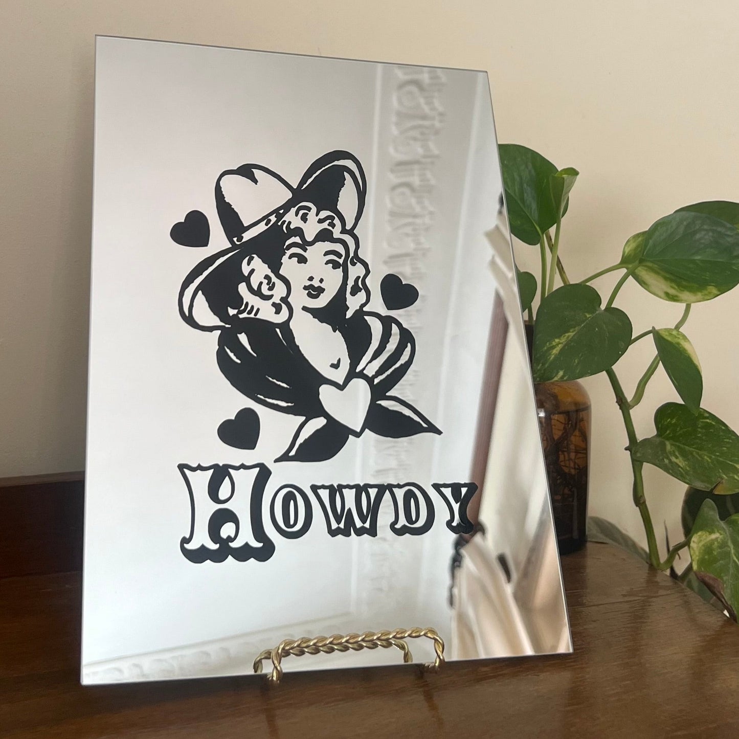 Howdy Cowgirl Mirror