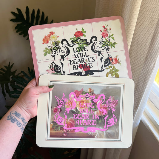 Love Will Tear Us Apart - Upcycled Floral Placemats