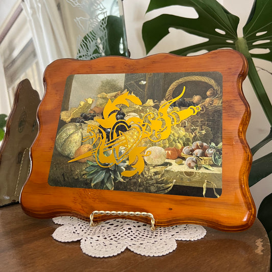 Snake & Dagger Tattoo - Vintage Hanging Wooden Plaque