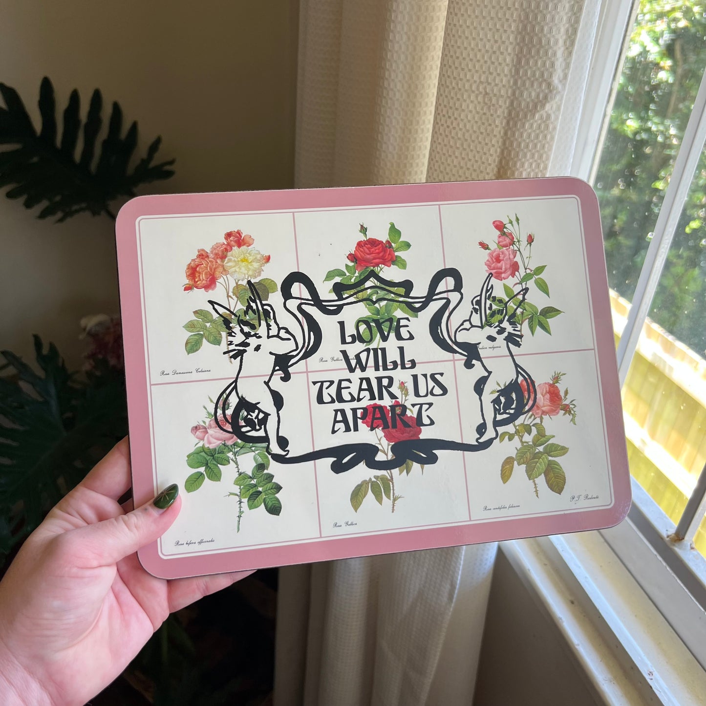 Love Will Tear Us Apart  - Upcycled Floral Placemats