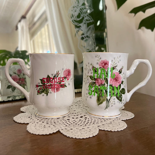 Choose Violence / Hail Satan - Vintage Mugs