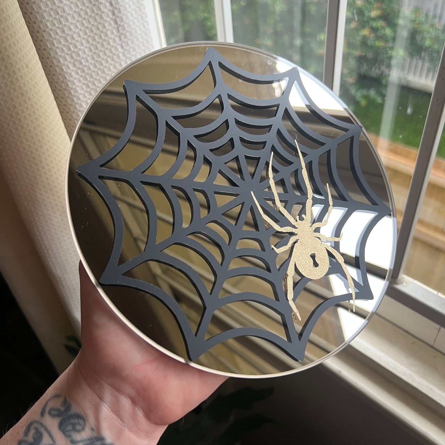 Spider Web Round Mirror