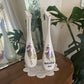 Flail / Worship Me - Vintage Floral Ceramic Long Stemmed Vases